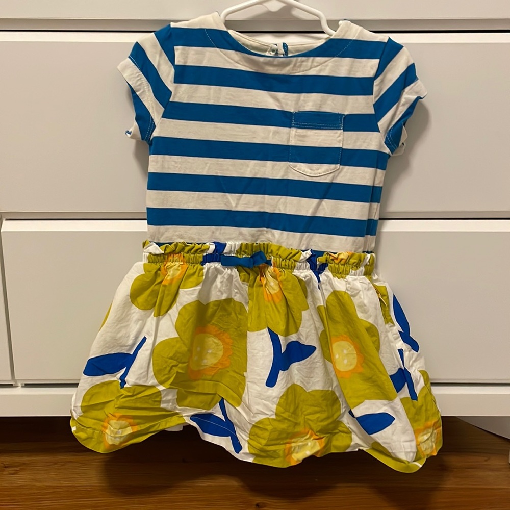 2-3T Mini Boden stripe and floral dress